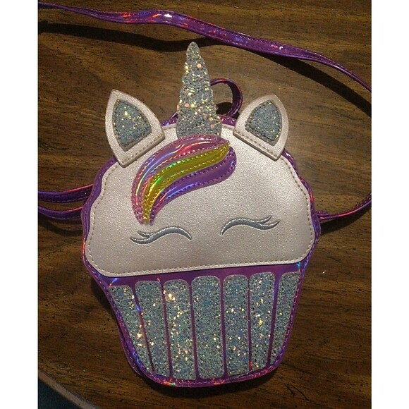 Unicorn Cupcake purse purple Barely Used - Picture 2 of 6